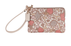 Floral Mini Wristlet, Leather, Multi, M1680, 3*